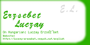 erzsebet luczay business card